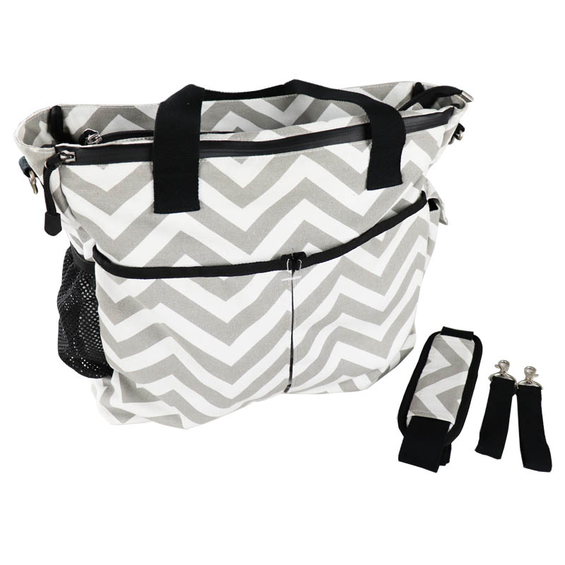 Canvas Messenger Diaper Bag with Stroller Strap and Insulated Bottle Pocket Changing Bag Nappy Bag Mommy Bag