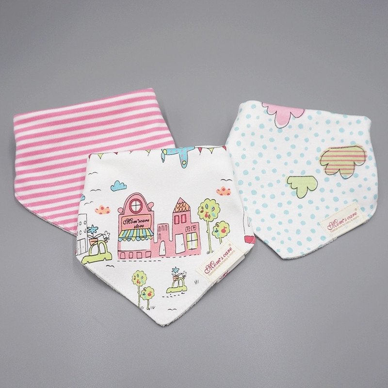 New Product soft cotton baby bib bandana set