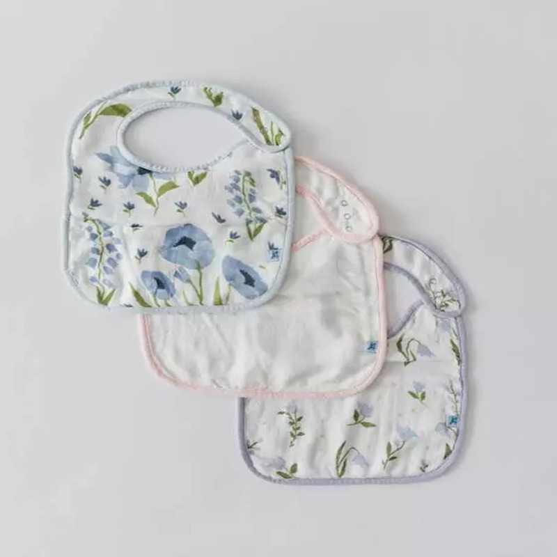 Cute christening baby bib bandana cotton printed