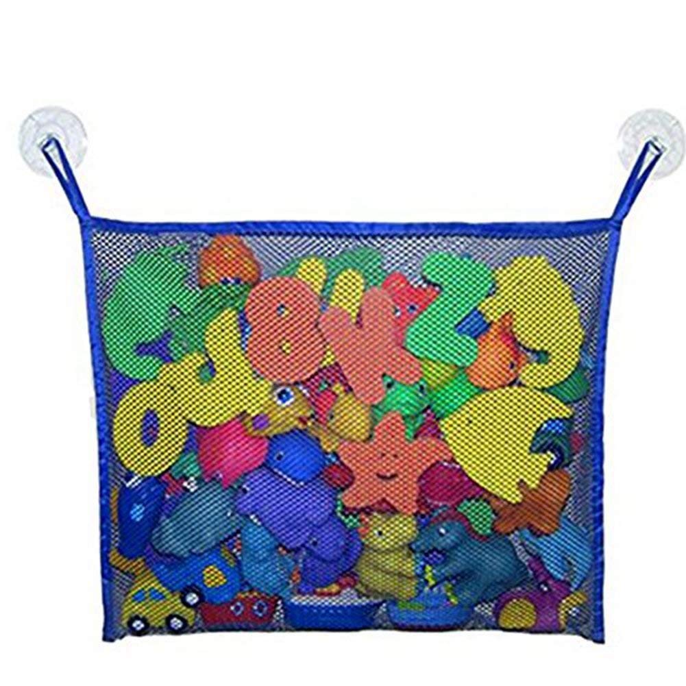 hanging mesh bag baby bath toy organizer with suction cups
