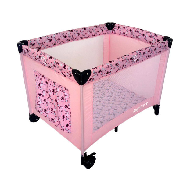 Classic Foldable Baby Playpen &Travel Cot with Adorable Cartoon Pattern
