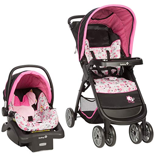 Baby Minnie Mouse Amble Quad Travel System Stroller with OnBoard 22 LT Infant Car Seat (Garden Delight)