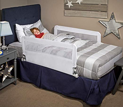 HideAway Double Sided Bed Rail Guard, with Reinforced Anchor Safety System 