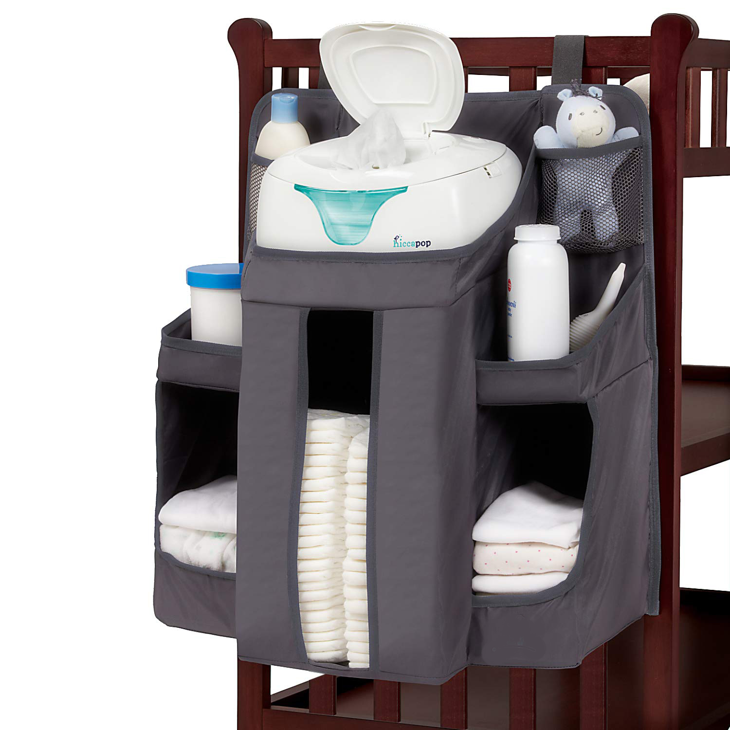 Acplaypen.com Nursery Organizer and Baby Diaper Caddy | Hanging Diaper Organization Storage for Baby Essentials | Hang on Crib, Changing Table or Wall