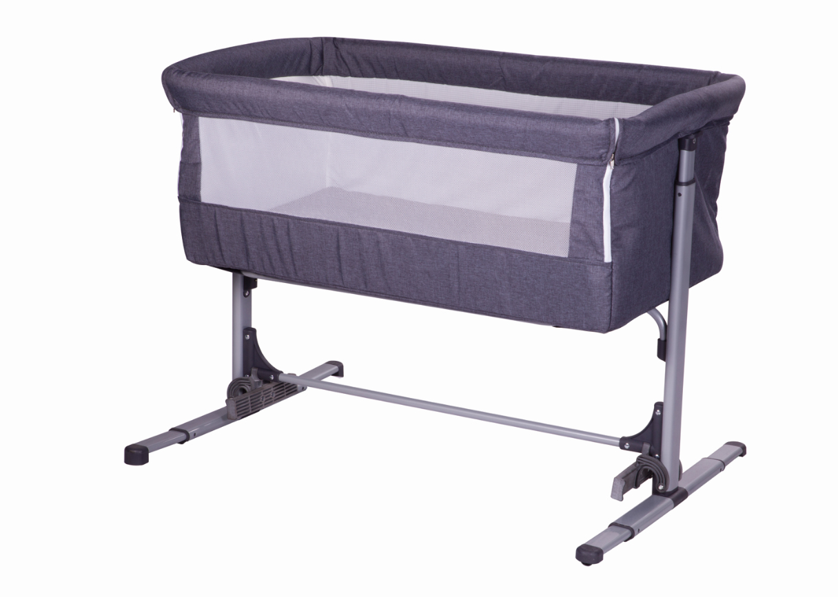 acplaypen.com Snuggle Cuddle Bedside Co Sleeper Crib, Height Adjustable, Mesh Sides, Anti-Reflux, 5cm Mattress