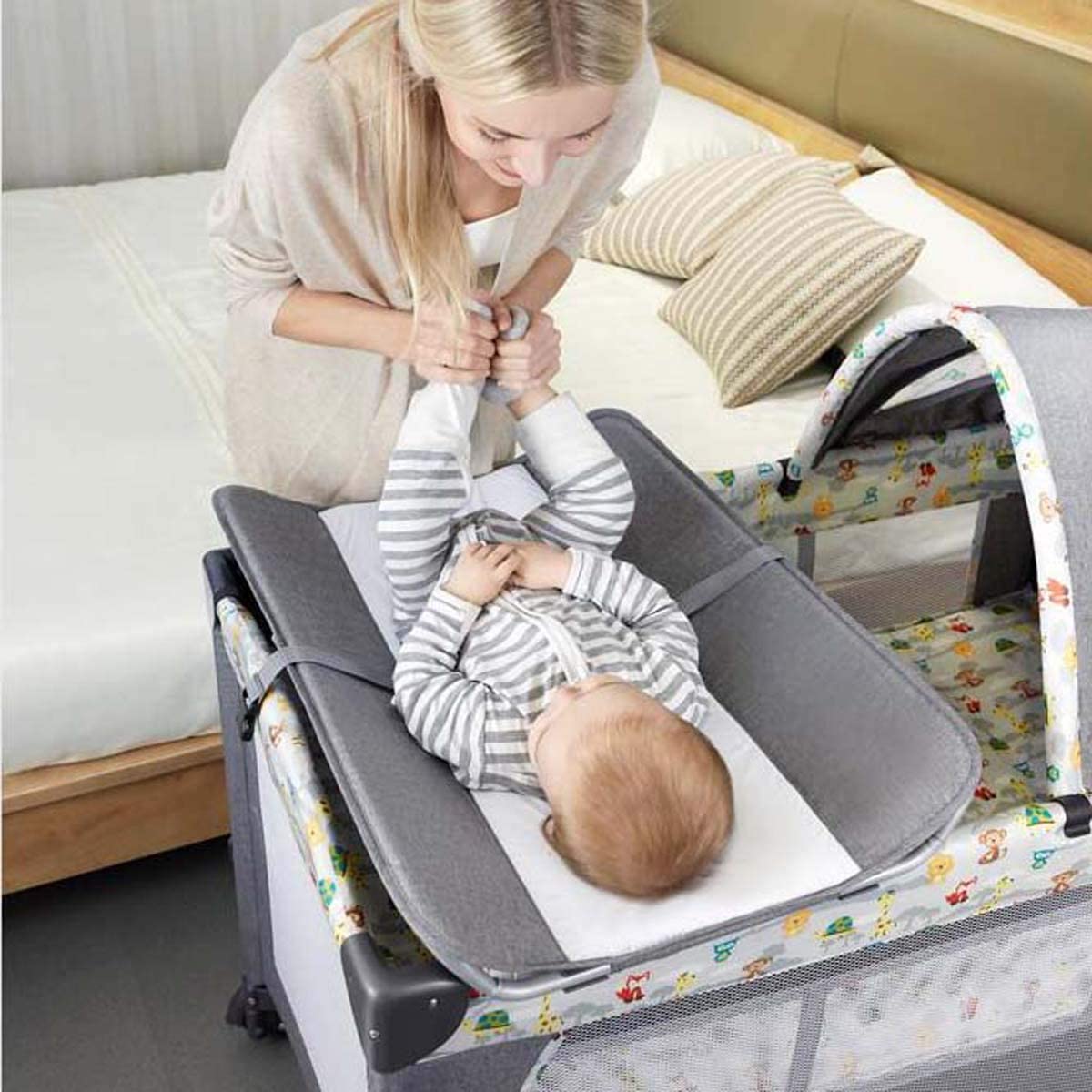 foldable travel cot with sidebed sleeper (1).jpg