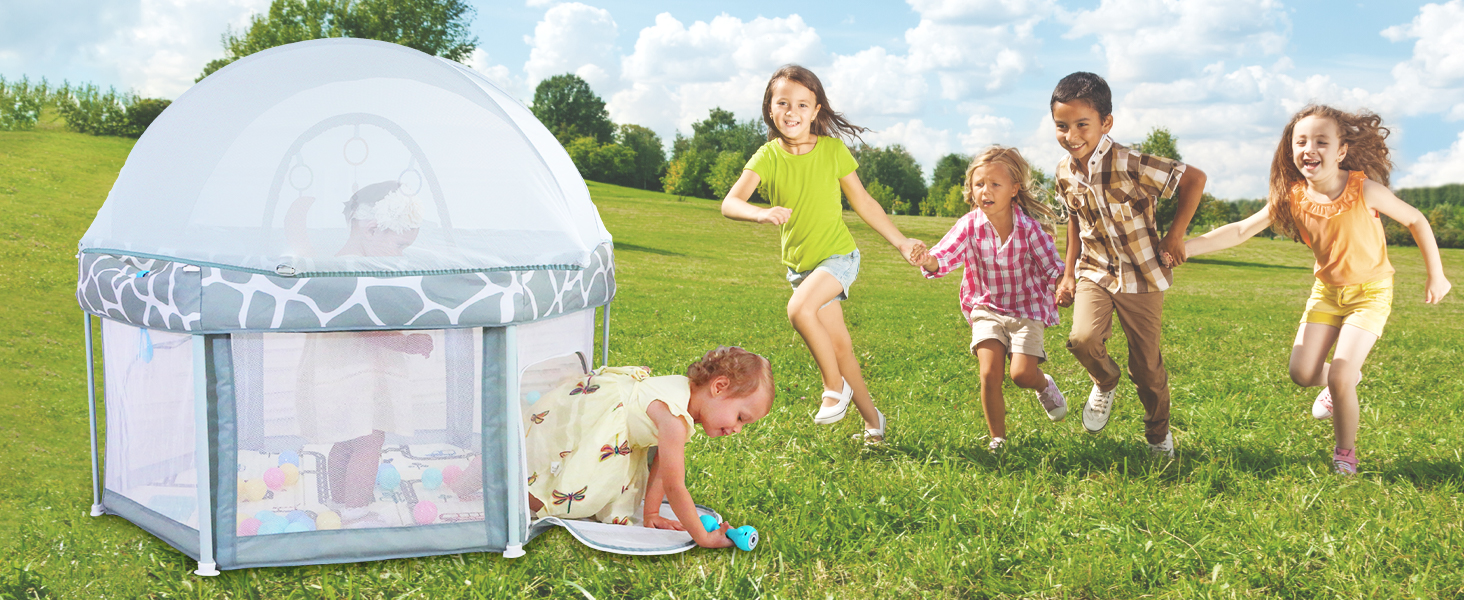 4-in-1 Multi-Functional Baby Playpen (2)