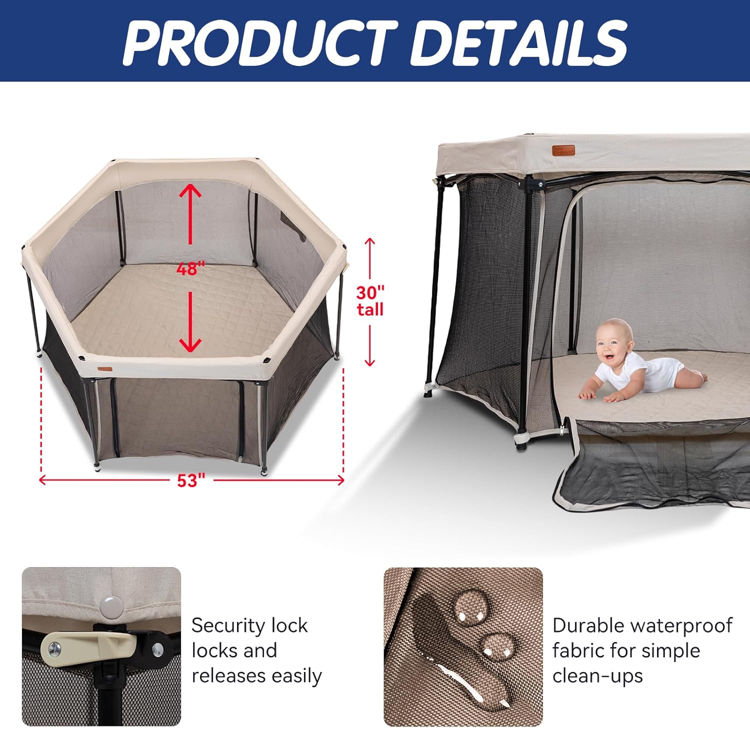 4-in-1 Multi-Functional Baby Playpen (6)