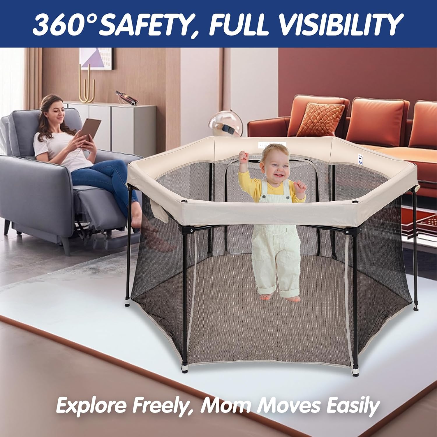 4-in-1 Multi-Functional Baby Playpen (14)